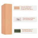 Ver imagem 2 de Armário Aéreo para Cozinha 100% MDF 20 cm 1 Porta Lótus Carvalho