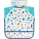 Ver imagem 1 de Babador Avental Manga Longa Infantil Bebe Impermeavel Pincelada Buba Azul