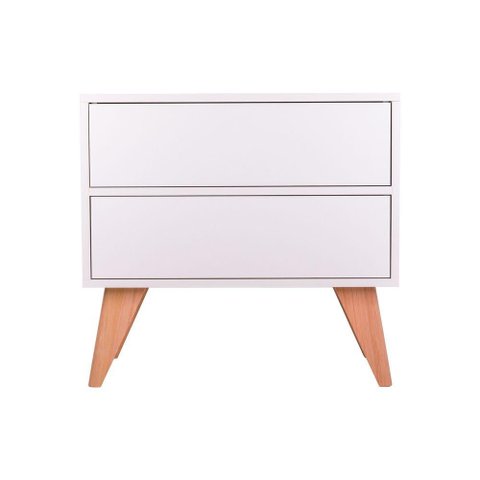 Mesa de Cabeceira Bréscia Branco 60 x 40cm
