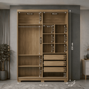 Ver imagem 2 de Guarda-Roupa MDF Solteiro Doha Intense 1,6 m 2 Portas de Correr Moderno Espaçoso Quarto Elegante