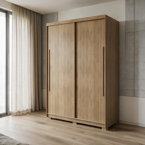 Guarda-Roupa MDF Solteiro Doha Intense 1,6 m 2 Portas de Correr Moderno Espaçoso Quarto Elegante