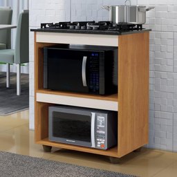 Balcão para Cooktop 5 Bocas Turim Nature/off White - 2