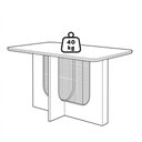 Ver imagem 7 de Mesa de Jantar Louise Mdf com 4 Cadeiras Estofadas Suede Nude Molci
