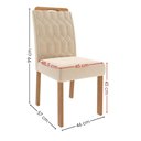 Ver imagem 4 de Mesa de Jantar Louise Mdf com 4 Cadeiras Estofadas Suede Nude Molci