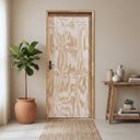 Ver imagem 1 de Kit Porta de Madeira Sarrafeada  210x82cm Batente 9cm e Fechadura  Abertura Direita SOMAD