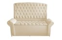 Ver imagem 1 de Kit Dubaí Cabeceira de Cama Box Casal e Recamier Baú Solteiro 90 Cm Suede Porcelana Eli Móveis