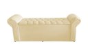 Ver imagem 3 de Kit Dubaí Cabeceira de Cama Box Casal e Recamier Baú Solteiro 90 Cm Suede Porcelana Eli Móveis