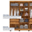 Ver imagem 4 de Guarda Roupa Infantil Solteiro 6 Portas 4 Gavetas Flórida Tigus Baby