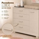 Ver mais imagens de Quarto Completo Danny para Bebê 100% MDF com Cômoda Sapateira e Berço 2 em 1