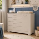Ver imagem 6 de Quarto Completo Danny para Bebê 100% MDF com Cômoda Sapateira e Berço 2 em 1