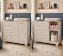 Ver imagem 7 de Quarto Completo Danny para Bebê 100% MDF com Cômoda Sapateira e Berço 2 em 1
