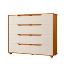 Ver imagem 1 de Comoda Doble 8 Gavetas Quarto Cinamomo com Off White Vistas Flex - Albatroz