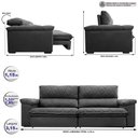 Ver imagem 2 de Sofá Retrátil e Reclinável 3,15m Molas Ensacadas Cama inBox Big Home com Bordado 3D Velusoft
