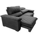 Ver imagem 7 de Sofá Retrátil e Reclinável 3,15m Molas Ensacadas Cama inBox Big Home com Bordado 3D Velusoft