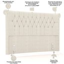 Ver imagem 6 de Cabeceira Cama Box Casal 140cm Estofada Meora P05 Linho Creme