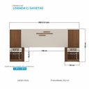 Ver imagem 3 de Cabeceira Casal Loanda com Gavetas Jatobá Areia - Santos Andirá