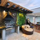 Ver imagem 6 de Kit Churrasqueira Gourmet Completa Preta Makeer Grill Elevatório 5 Espetos 1533 M