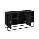 Ver imagem 4 de Buffet Aparador Sala Orgânico 135cm 2 Portas e Pés em Metal Cor:nero com Preto