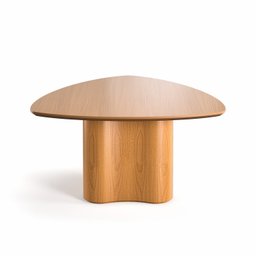 Mesa de Jantar Palmas Orgânica Triangular Premium Alto Padrão Laminado Cinamomo - 4