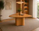 Ver imagem 1 de Mesa de Jantar Palmas Orgânica Triangular Premium Alto Padrão Laminado Cinamomo