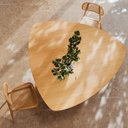 Ver imagem 2 de Mesa de Jantar Palmas Orgânica Triangular Premium Alto Padrão Laminado Cinamomo