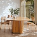 Ver imagem 1 de Mesa de Jantar Palmas Orgânica Triangular Premium Alto Padrão Laminado Cinamomo