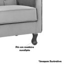 Ver imagem 6 de Poltrona Decorativa Carrara C/ Capitonê Veludo Cinza