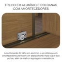Ver imagem 7 de Guarda Roupa Casal Sienna com Espelho e Gaveteiro Suiça com Chave Cumaru 23 - Novo Horizonte