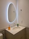 Ver imagem 3 de Espelho Orgânico Lapidado com Led 80x51cm com Led À Pilha ou Fonte:branco Frio/pilha
