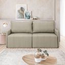 Ver imagem 1 de Sofá Cama Casal Retrátil e Reclinável 4 Lugares Linho Bege Baraúna 250cm CabeCasa MadeiraOriginals