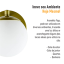 Ver imagem 7 de Arandela Figo Ouro com Globo de Vidro Branco - 1-2620-14-br