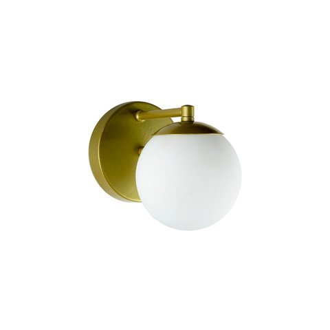Arandela Figo Ouro com Globo de Vidro Branco - 1-2620-14-br