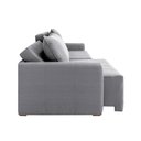 Ver mais imagens de Sofá Cama Baraúna Retrátil e Reclinável 3 lugares 2,50m em Linho CabeCasa MadeiraOriginals