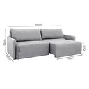 Ver imagem 3 de Sofá Cama Baraúna Retrátil e Reclinável 3 lugares 2,50m em Linho CabeCasa MadeiraOriginals