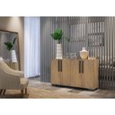 Ver mais imagens de Aparador Buffet 4 Portas com Pés Quadrados Viena Multimóveis Rustic/Preto