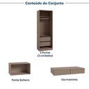 Ver imagem 6 de Guarda-Roupa Modulado 4 Peças com 6 Portas Orion CabeCasa MadeiraOriginals Marrom