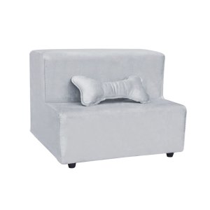 Escada Pet 2 Degraus para Cachorros Almofadada em Veludo Várias Cores Rampa Brinde Pet Luxo Conforto