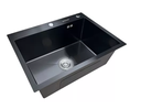 Ver imagem 3 de Cuba Pia Inox Preta Quadrada Cozinha Gourmet + Torneira Slim