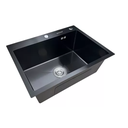 Ver imagem 3 de Cuba Pia Inox Preta Quadrada Cozinha Gourmet + Torneira Slim