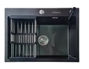 Ver imagem 4 de Cuba Pia Inox Preta Quadrada Cozinha Gourmet + Torneira Slim