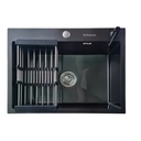 Ver imagem 4 de Cuba Pia Inox Preta Quadrada Cozinha Gourmet + Torneira Slim