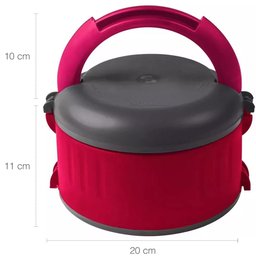 Termoprato Plus 1,5 Litros Soprano Marmita Térmica com Alça Vermelho - 2