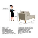 Ver imagem 4 de Recamier Azura 140cm com Almofada Lado Esquerdo Suede - ADJ Decor - Bege
