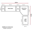 Ver imagem 6 de Guarda Roupa Modulado Safira Essencial Una 8 Portas 4 Gavetas MDF Cumaru-Fendi