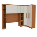 Ver imagem 4 de Guarda Roupa Modulado Safira Essencial Una 8 Portas 4 Gavetas MDF Cumaru-Fendi