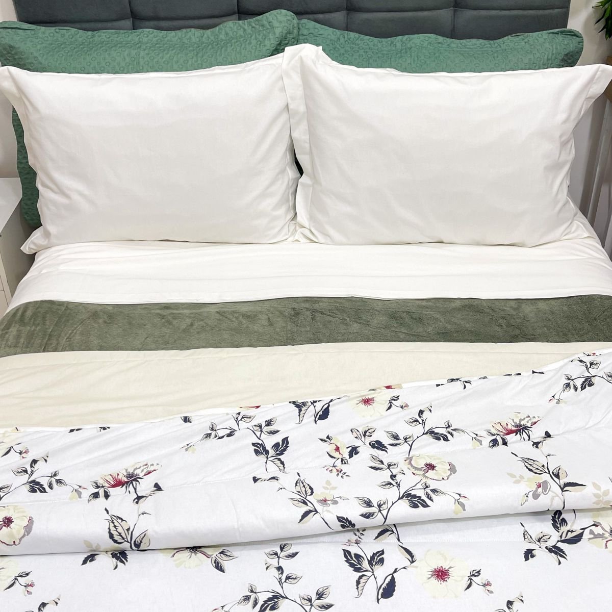 Edredom Casal 100% Algodão 200 Fios White Roses Privilegio 33851 - 6