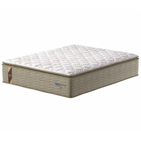 Colchão Casal King Molas Guarda Costas Max com Pillow 193x203x40cm Bege/branco Probel Bege