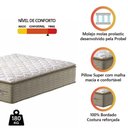 Ver imagem 2 de Colchão Casal King Molas Guarda Costas Max com Pillow 193x203x40cm Bege/branco Probel Bege