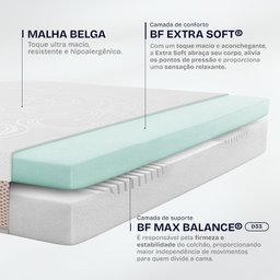 Colchão Casal Ortopédico a Vácuo Premium Original 138x188cm Bf Colchões - 5