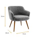 Ver imagem 3 de Poltrona para Sala de Estar 70cm X 73cm Jade Cinza